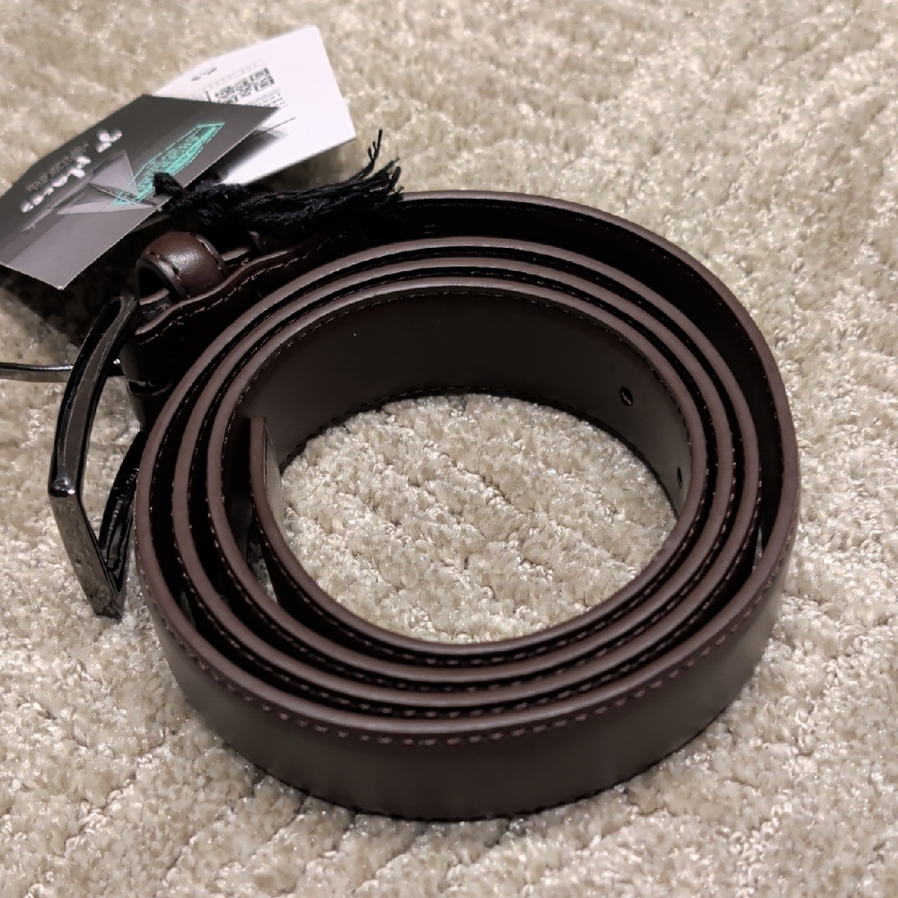 Mio Marino Men's Black Leather Belt
